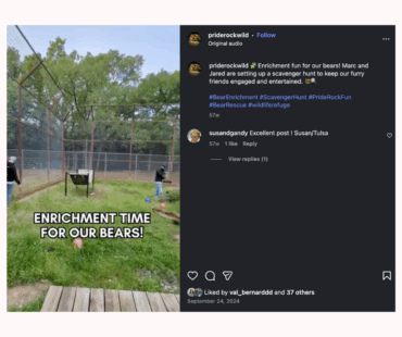 Social Media Marketing – PrideRock Wildlife Refuge